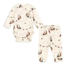 Детский комплект из двух предметов с принтом "луна и звезды" Детский комплект из двух предметов с принтом "луна и звезды"