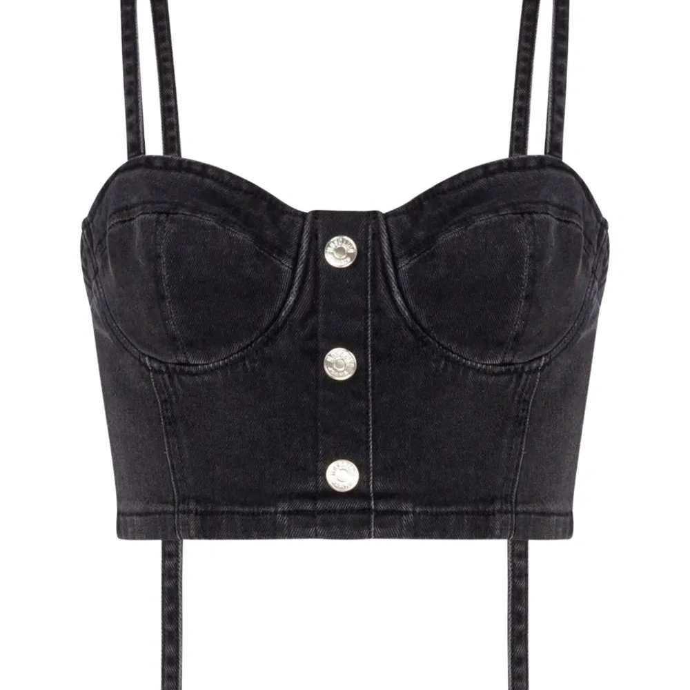 Джинсовый топ на пуговицах