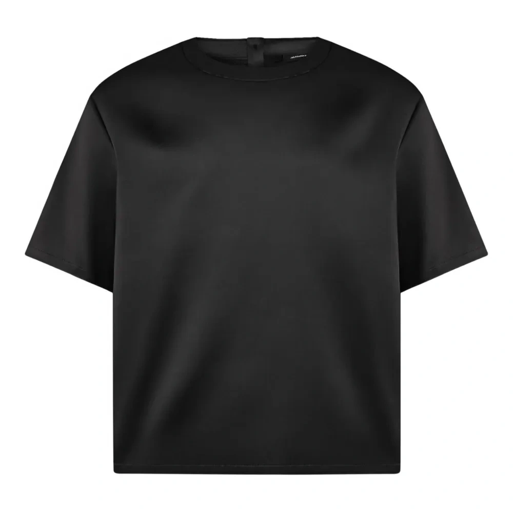 Атласная футболка с круглым вырезом