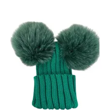 Шапка бини с помпоном