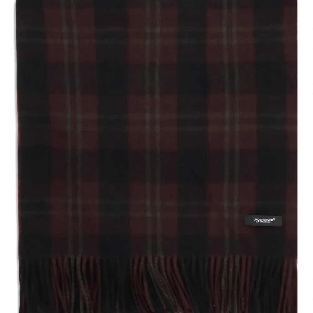 Клетчатый шарф с бахромой Клетчатый шарф с бахромой