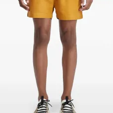 Льняные шорты со складками