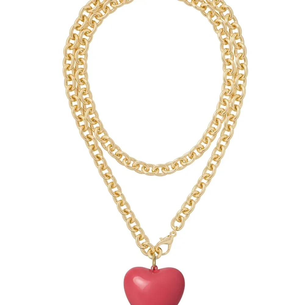 Ожерелье с большим подвесом в виде пышного сердца