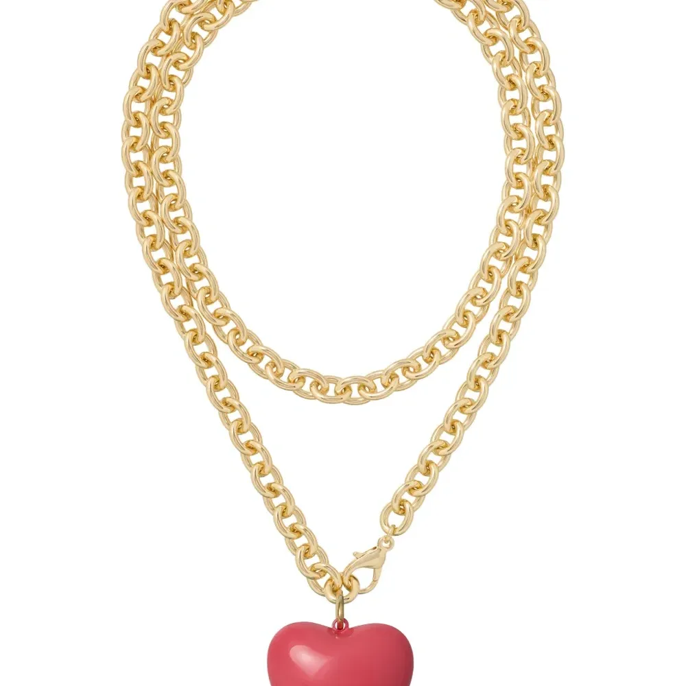 Ожерелье с большим подвесом в виде пышного сердца