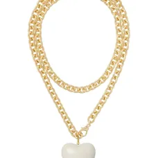 Ожерелье с большим подвесом в виде пышного сердца Ожерелье с большим подвесом в виде пышного сердца