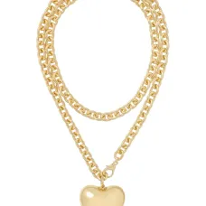 Ожерелье с большим подвесом в виде пышного сердца Ожерелье с большим подвесом в виде пышного сердца