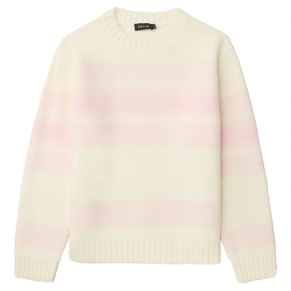 Полосатый свитер с круглым вырезом