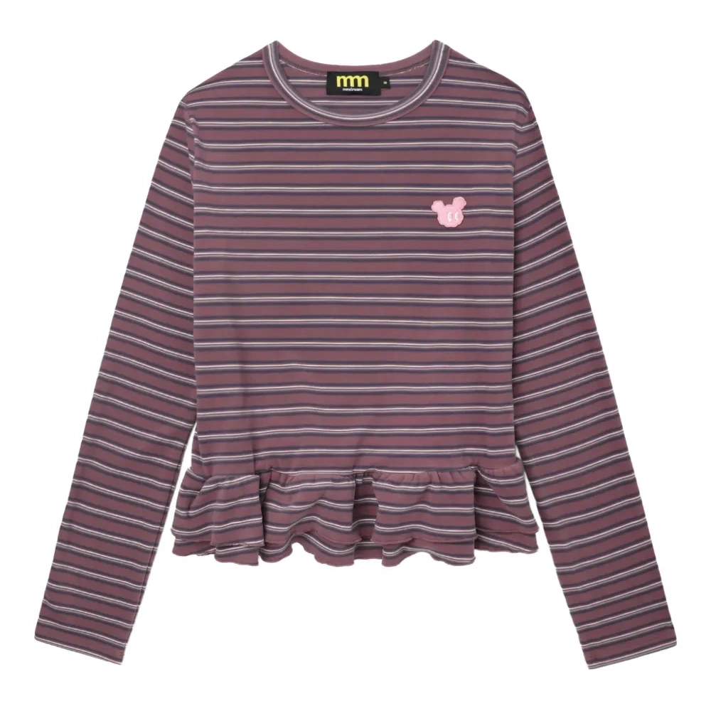 Полосатая футболка с оборками