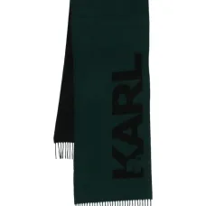 Шарф с бахромой и логотипом