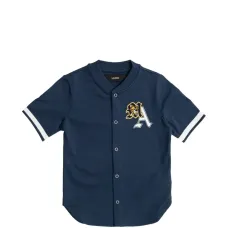 Рубашка с полосатыми деталями