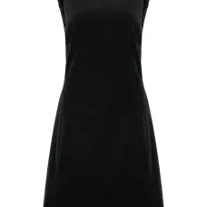 Бархатное платье мини с бисером