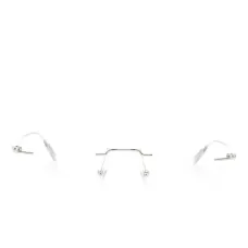 Безободковые очки с геометрической оправой