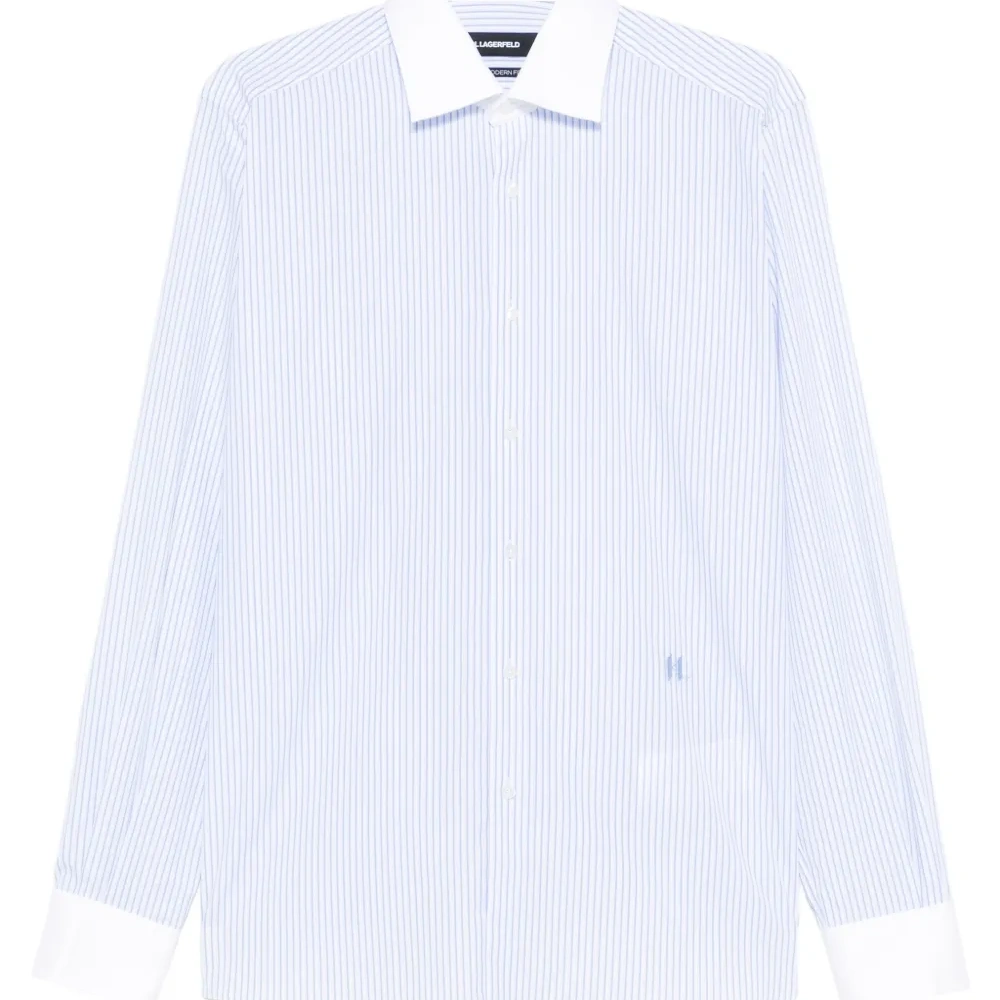 Рубашка в полоску современного кроя