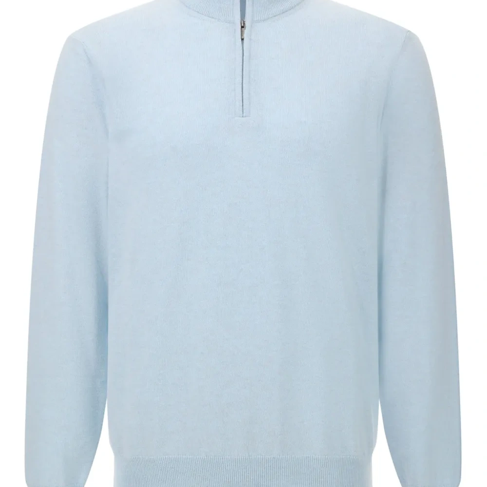 Пуловер с воротником на молнии