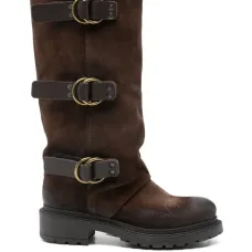 Ботинки с ремешком и пряжкой