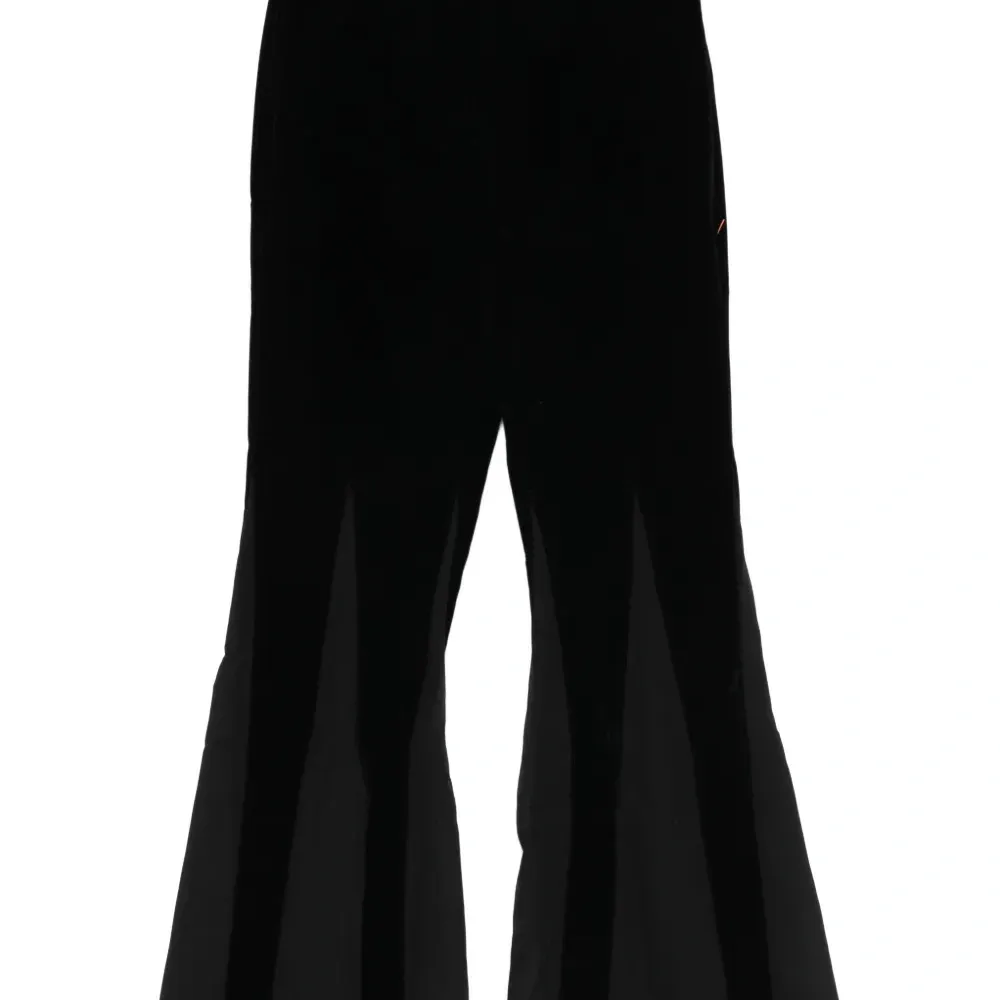 Расклешенные бархатные брюки