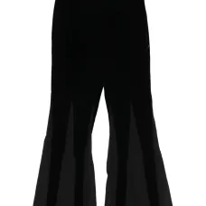 Расклешенные бархатные брюки