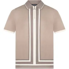 Рубашка поло с отделкой в полоску Рубашка поло с отделкой в полоску