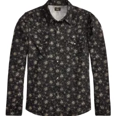 Рубашка с длинными рукавами и принтом