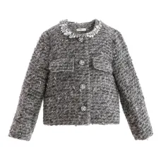 Кардиган с декорированным воротником