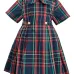 Клетчатое платье с короткими рукавами