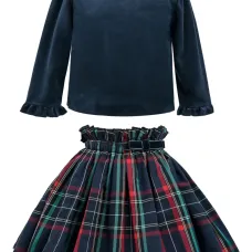 Комплект из топа и юбки с длинными рукавами Комплект из топа и юбки с длинными рукавами