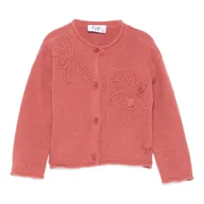 Кардиган с цветочной вышивкой