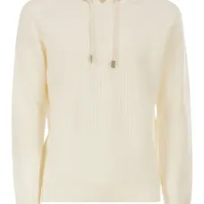 Свитер в рубчик с капюшоном