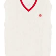 Вязаный жилет с нашивкой-логотипом