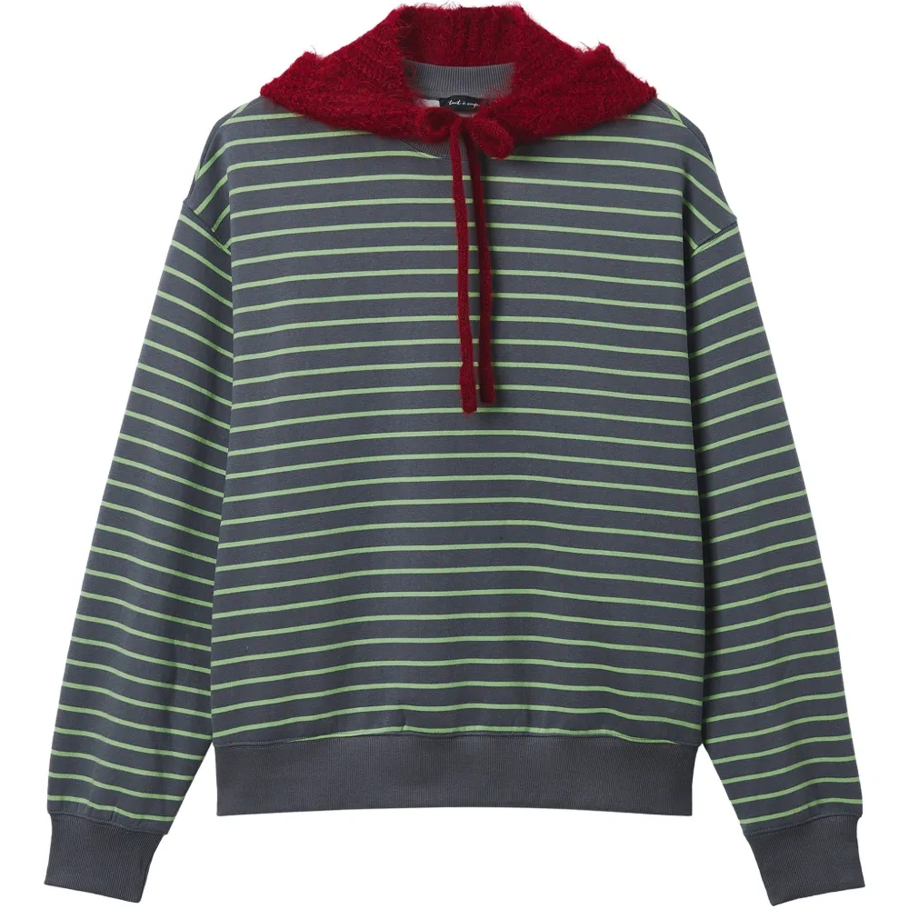 Свитшот в полоску с круглым вырезом