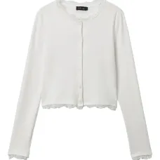 Кардиган с кружевной отделкой