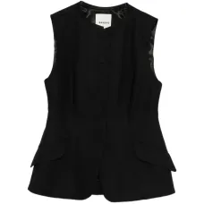 Жилет с накладными карманами и застежкой на пуговицы Жилет с накладными карманами и застежкой на пуговицы