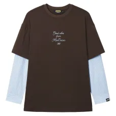 Футболка с полосатыми рукавами Футболка с полосатыми рукавами