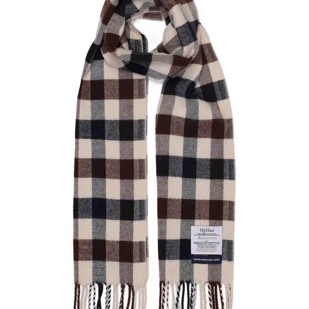 Клетчатый шарф Macro Club с кисточками