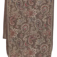 Шарф с принтом пейсли и бахромой