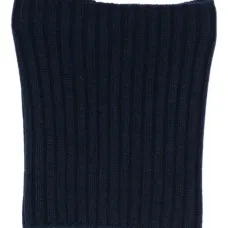 Кашемировый вязаный воротник с ребристой отделкой