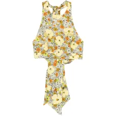 Топ с цветочным принтом и завязкой Orange Blossom Топ с цветочным принтом и завязкой Orange Blossom