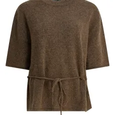 Трикотажный топ с поясом