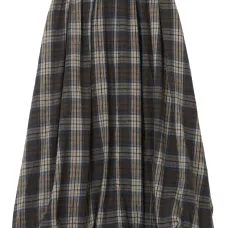 Юбка миди в клетку тартан