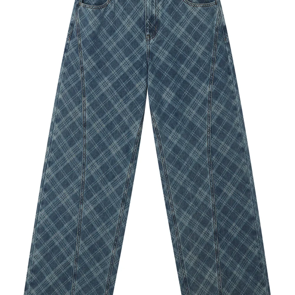 Джинсы в клетку