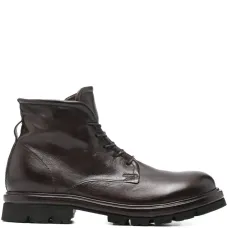 Кожаные ботинки на шнуровке