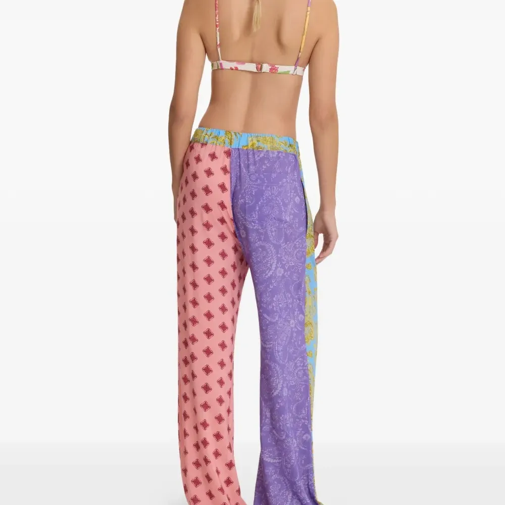 Брюки с пэчворком из узора "пейсли"