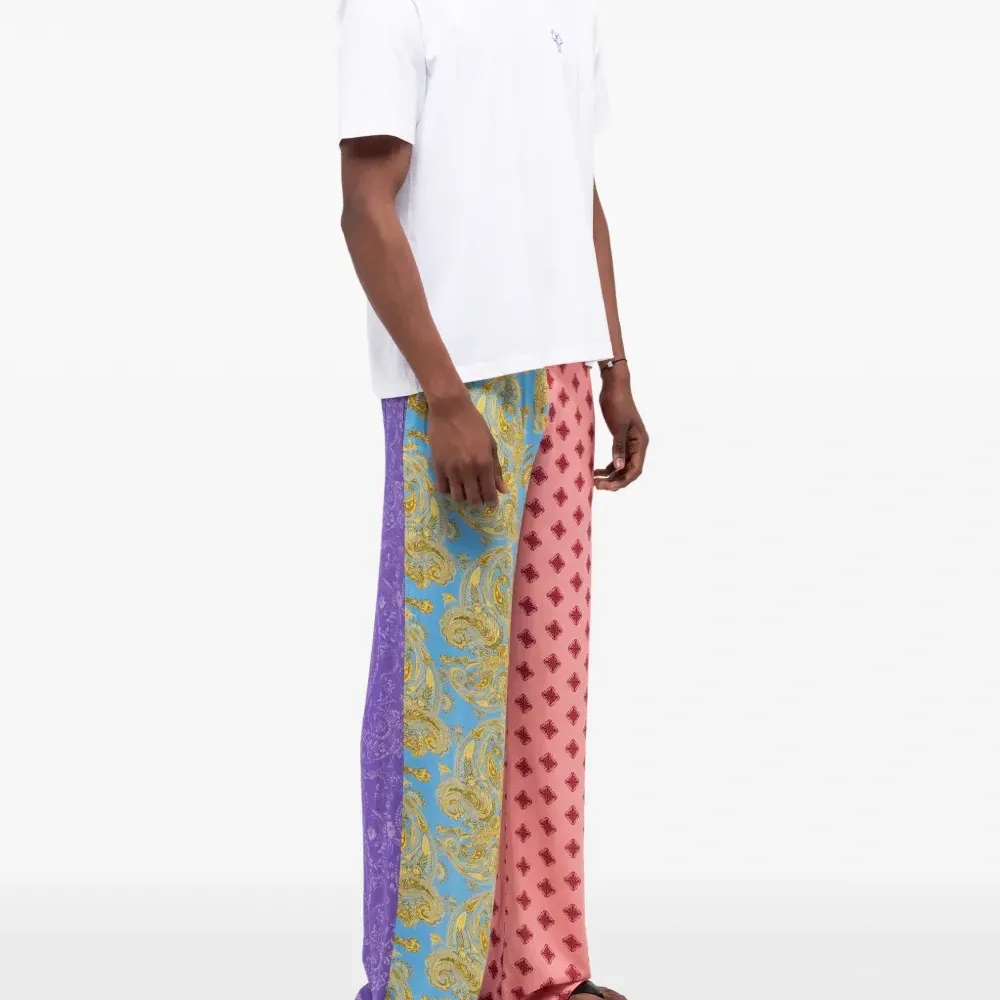 Брюки с пэчворком из узора "пейсли"