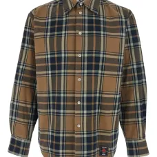 Клетчатая рубашка с нашивкой-логотипом