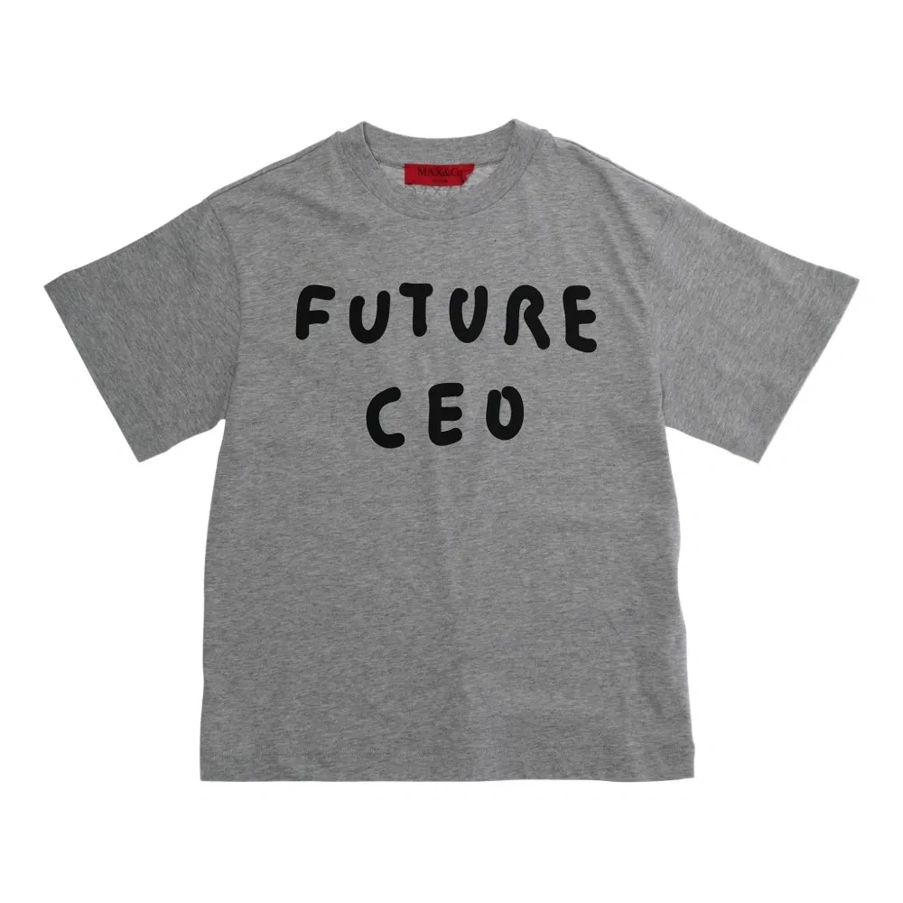 Футболка с принтом и круглым вырезом