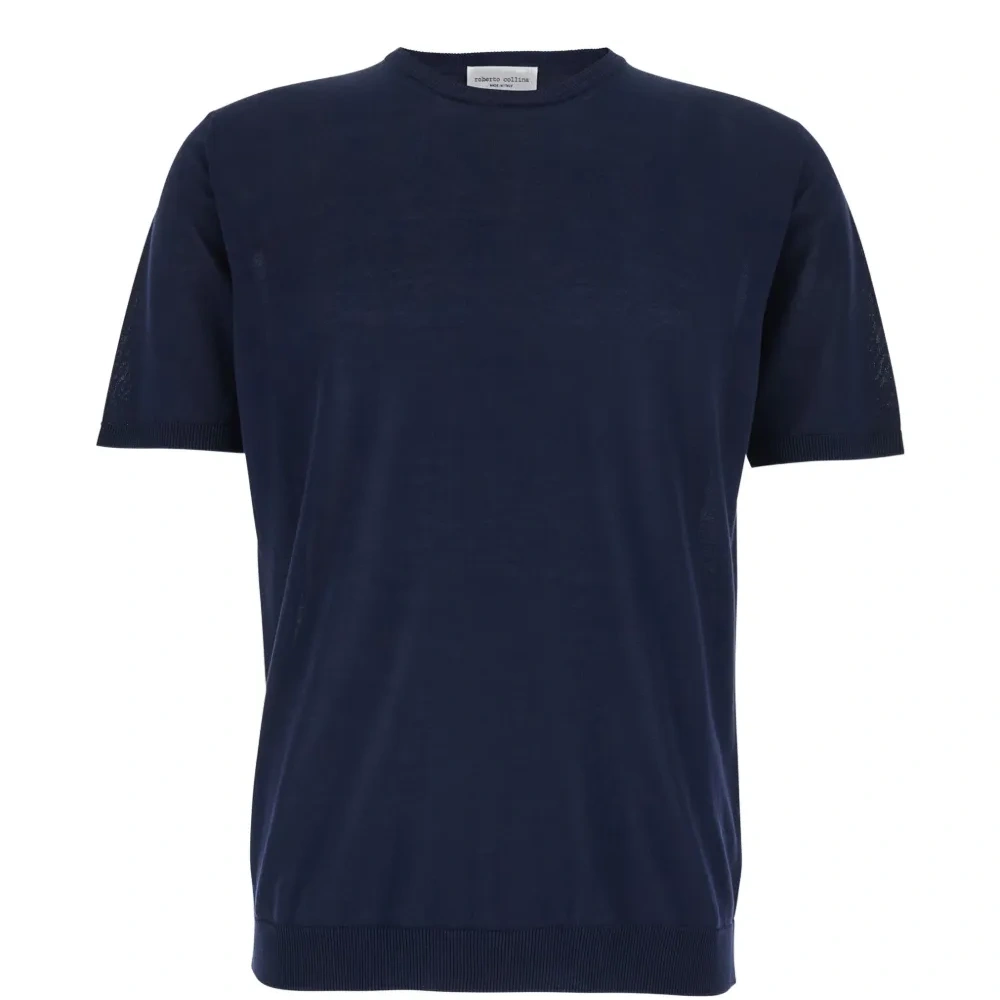 Футболка с круглым вырезом и короткими рукавами