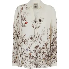 Рубашка с цветочным принтом на пуговицах Рубашка с цветочным принтом на пуговицах