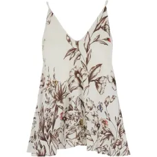 Топ без рукавов с цветочным принтом Топ без рукавов с цветочным принтом