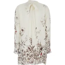 Мини-платье с цветочным принтом Мини-платье с цветочным принтом