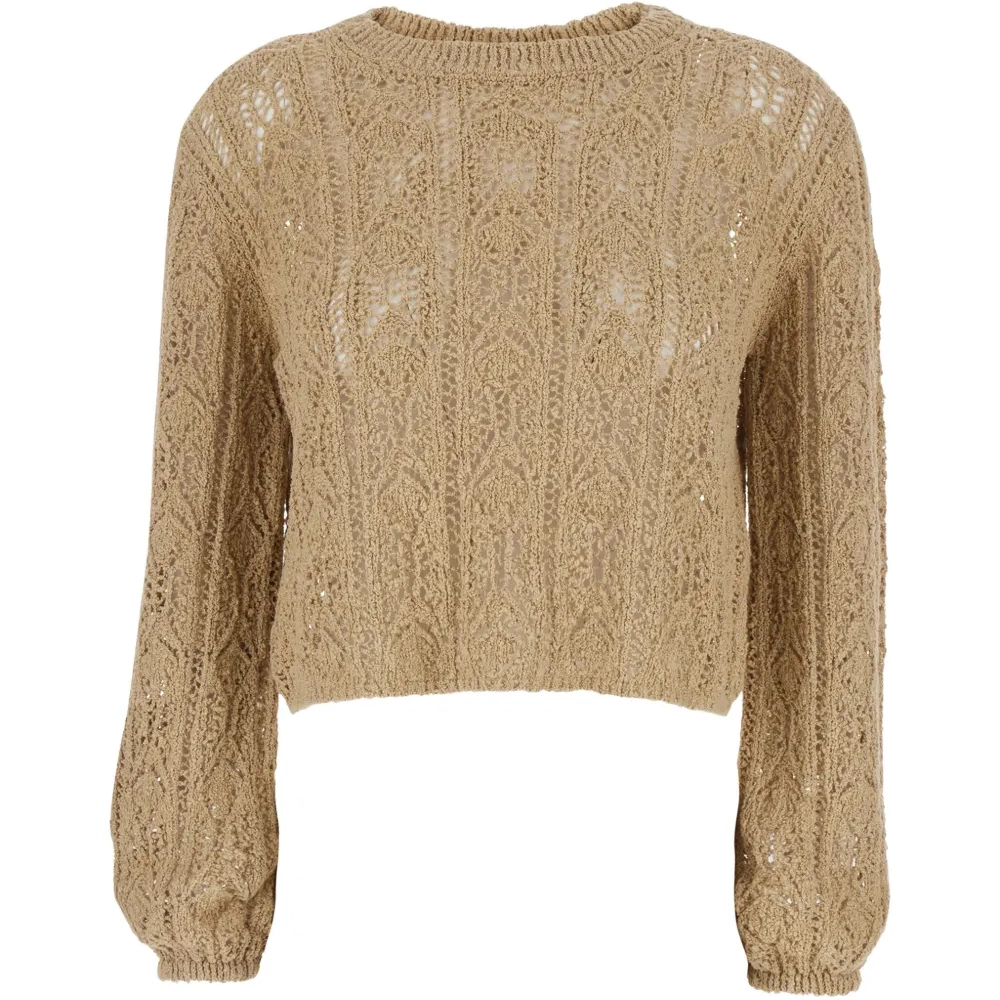 Короткий ажурный свитер